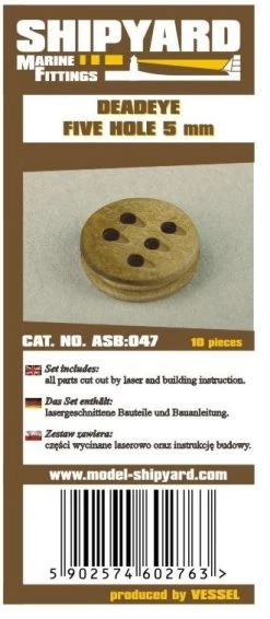 ShipYard ASB047 Jufersy Okrągłe O średnicy 5 Mm 5 Otworów