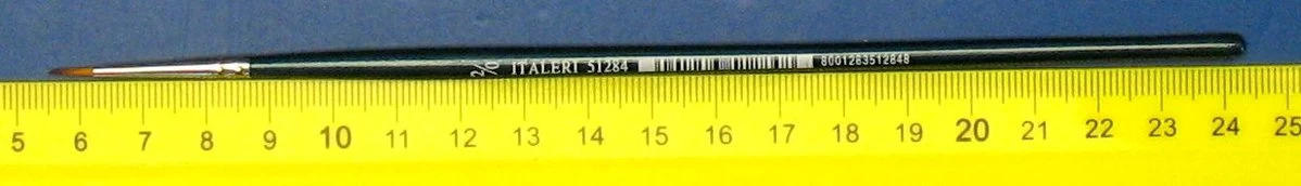 Italeri 51284 0/2 Synthetic Round Brush With Brown Tip