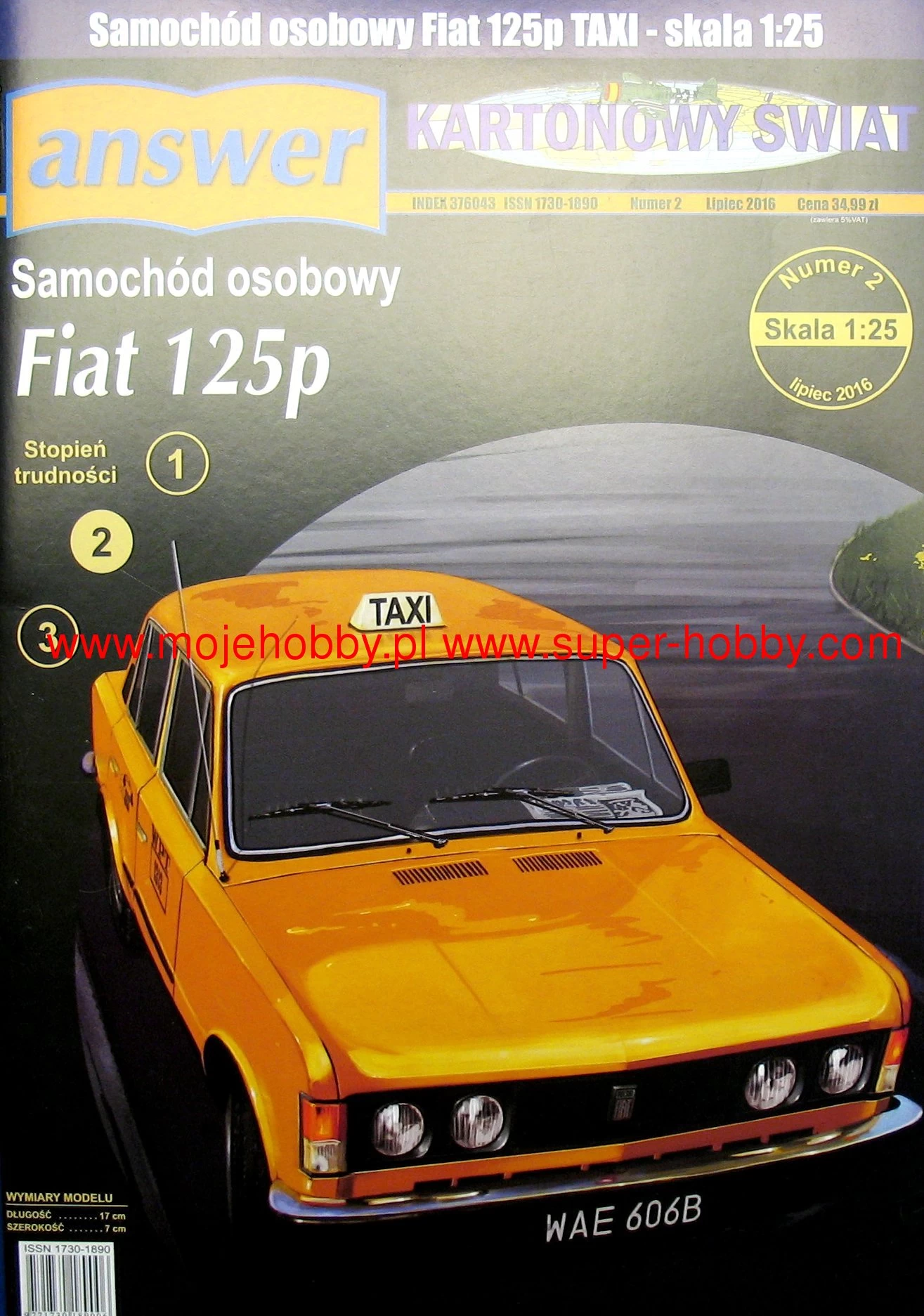 Answer KS7-2016 Samoch贸d Osobowy FIAT 125p TAXI - Image 2