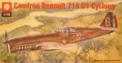 Plastyk 136 Caudron Renault 714 C1 Cyclone French IIWW Fighter