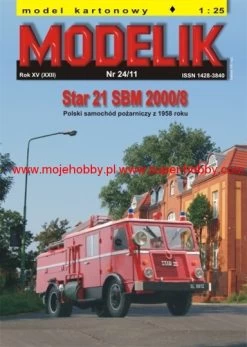 Modelik 24_11 STAR 21 SBM 2000/8 - Polski Samochód Pożarniczy Z 1958 Roku