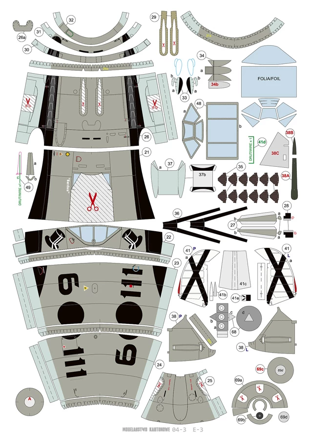 Modelarstwo Kartonowe 004 Bf-109 E-1?E-3 'Legion Condor' - Image 3