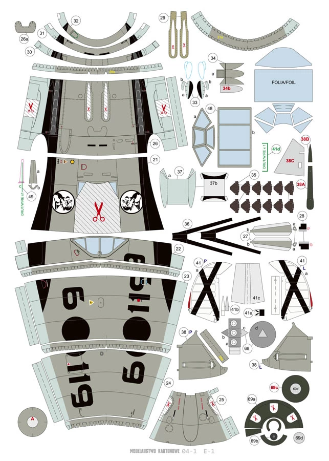 Modelarstwo Kartonowe 004 Bf-109 E-1?E-3 'Legion Condor' - Image 4