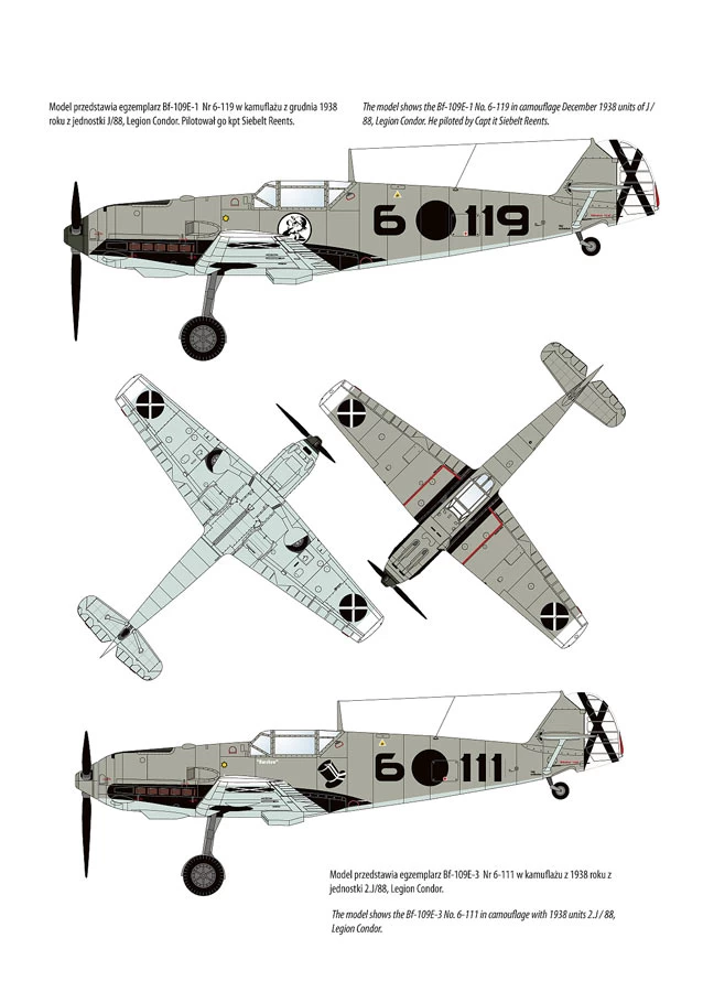 Modelarstwo Kartonowe 004 Bf-109 E-1?E-3 'Legion Condor' - Image 5