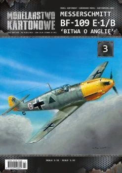 Modelarstwo Kartonowe 003 Bf-109 E-1/B 'bitwa O Anglię'