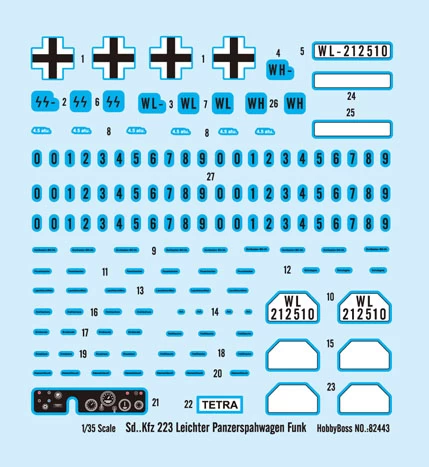 Hobby Boss 82443 Sd.Kfz. 223 Leichter Panzerspahwagen Funk - Image 5