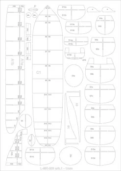 Modelarstwo Kartonowe Las-209 LASEROWO WYCIETE WRĘGI Do KOTETSU