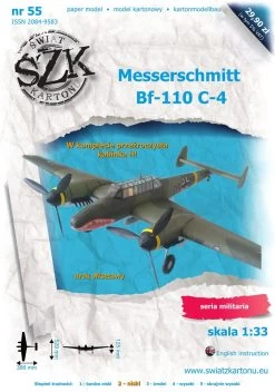 Świat Z Kartonu 055 Messerschmitt BF-110 C4