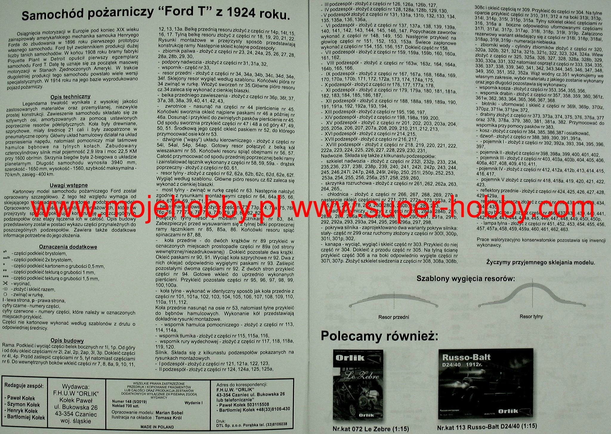 Orlik 148 Ford T Samoch贸d Po偶arniczy Z 1924r. - Image 4