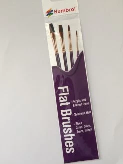Humbrol AG4305 Flat Brush Pack - 3,5,7,10