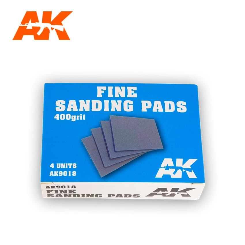 AK Interactive AK-Interactive 9018 FINE SANDING PADS 400 GRIT. 4 UNITS.