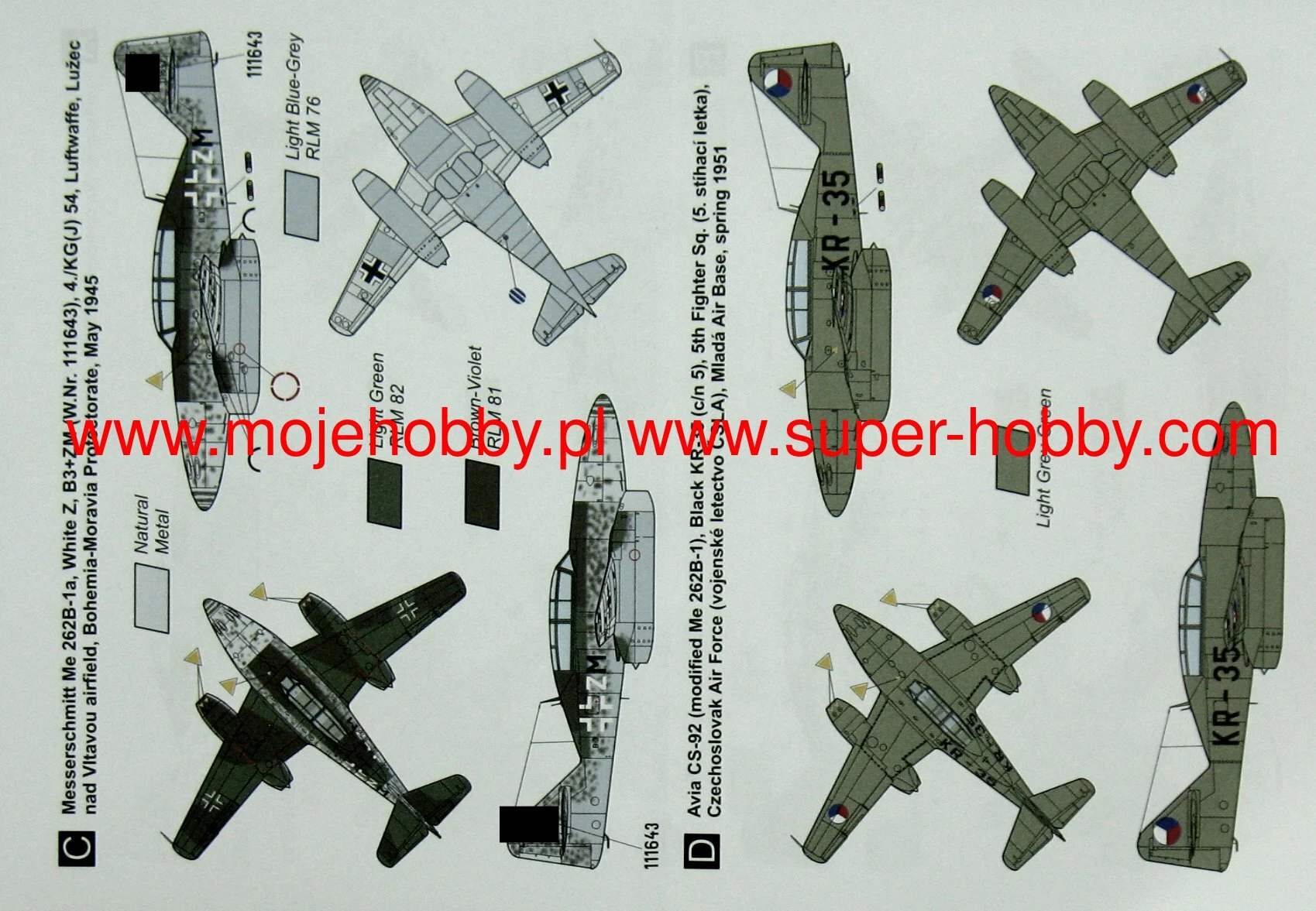 Mark I Models 144118 Me 262B/CS-92 - Image 8