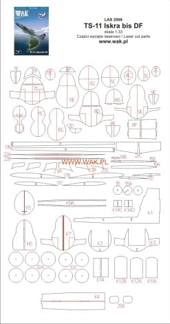WAK LAS-2006 TS-11 Iskra Bis DF - Laserowo Wycięte Części