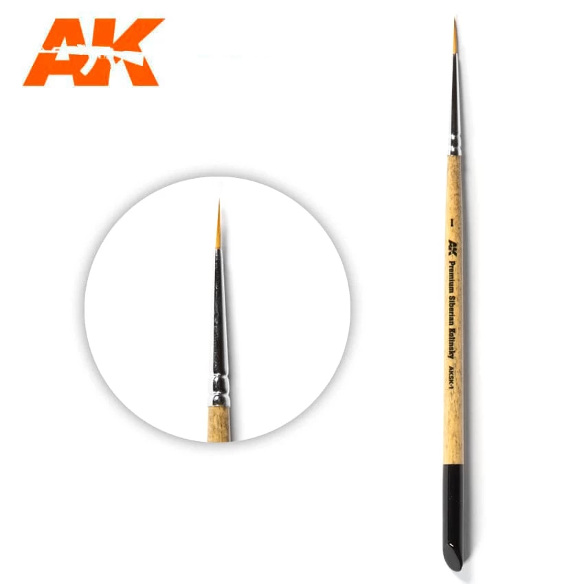 AK Interactive AK-Interactive SK-1 PREMIUM SIBERIAN KOLINSKY BRUSH – 1