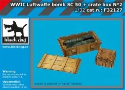 Black Dog F32127 WW II Luftwaffe Bomb SC 50 + Crate Box N°2