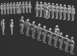 Germania-Figuren 72-CW-1200 NVA Mot Infantry Lined Up