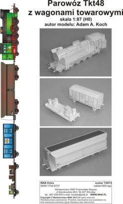 WAK EXTRA01-2013 Parowóz Tkt48 Z Wagonami Towarowymi