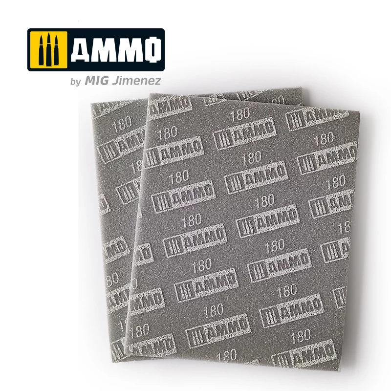 AMMO Of Mig Jimenez 8556 Sanding Sponge Shee (180)