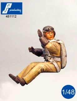 PJ Production 481112 French Pilot Seated In A/ C WWII