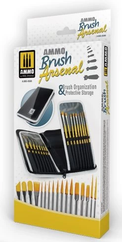 AMMO Of Mig Jimenez 8580 AMMO Brush Arsenal  - Brush Organization & Protective Storage