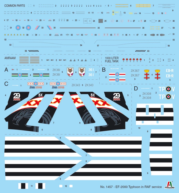 Italeri 1457 EF-2000 Typhoon In R.A.F. Service - Image 4