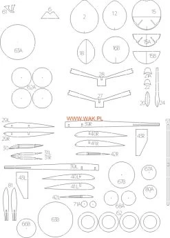 WAK LAS2109 PZL P.11c - Laserowo Wycięte Części