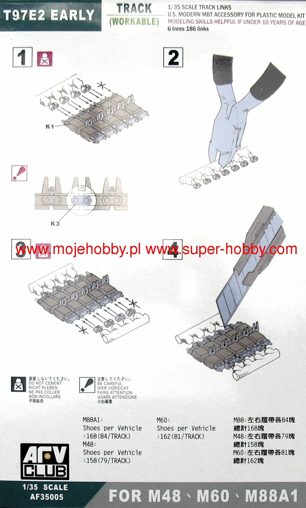 AFV Club 35005 Track (workable) T97E2 For M48 And M60 - Image 3