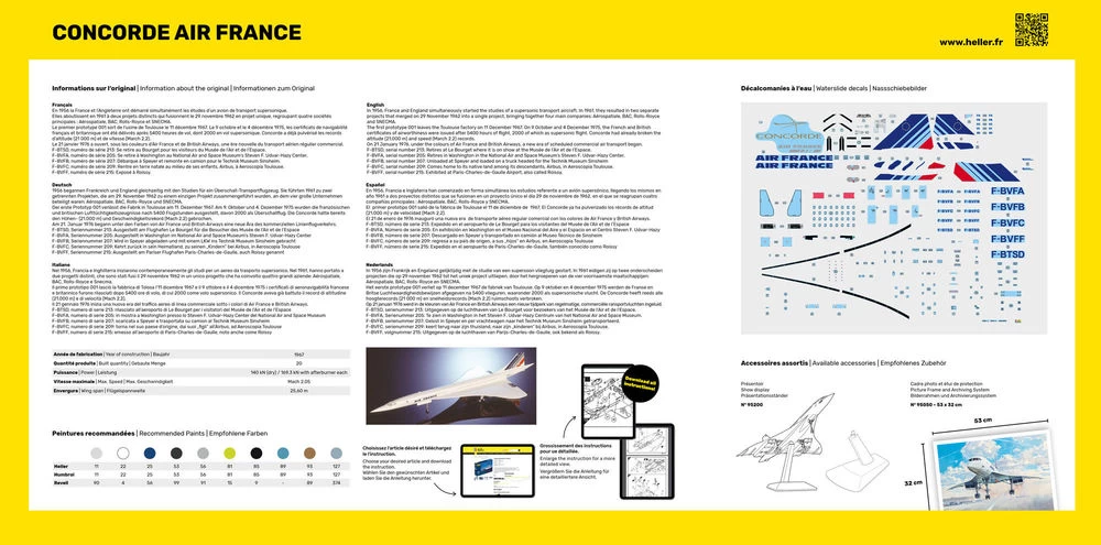 Heller 56469 Concorde Air France - Starter Set - Image 4