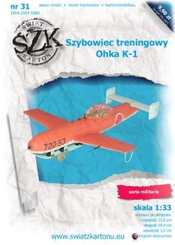 Świat Z Kartonu 031 Szybowiec Treningowy Ohka K1