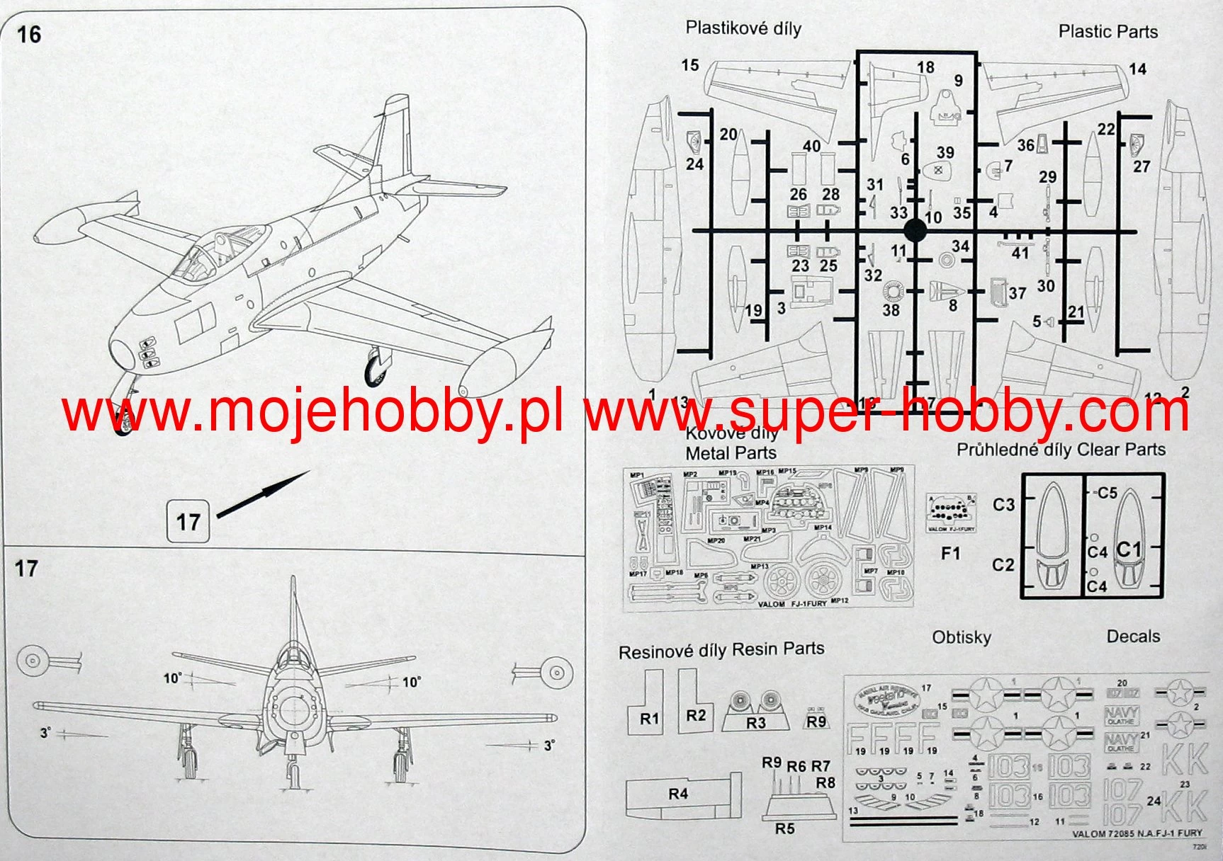 Valom 72085 North American FJ-1 Fury (NAR) First Operational Jet Aircraft In US Navy Service - Image 9