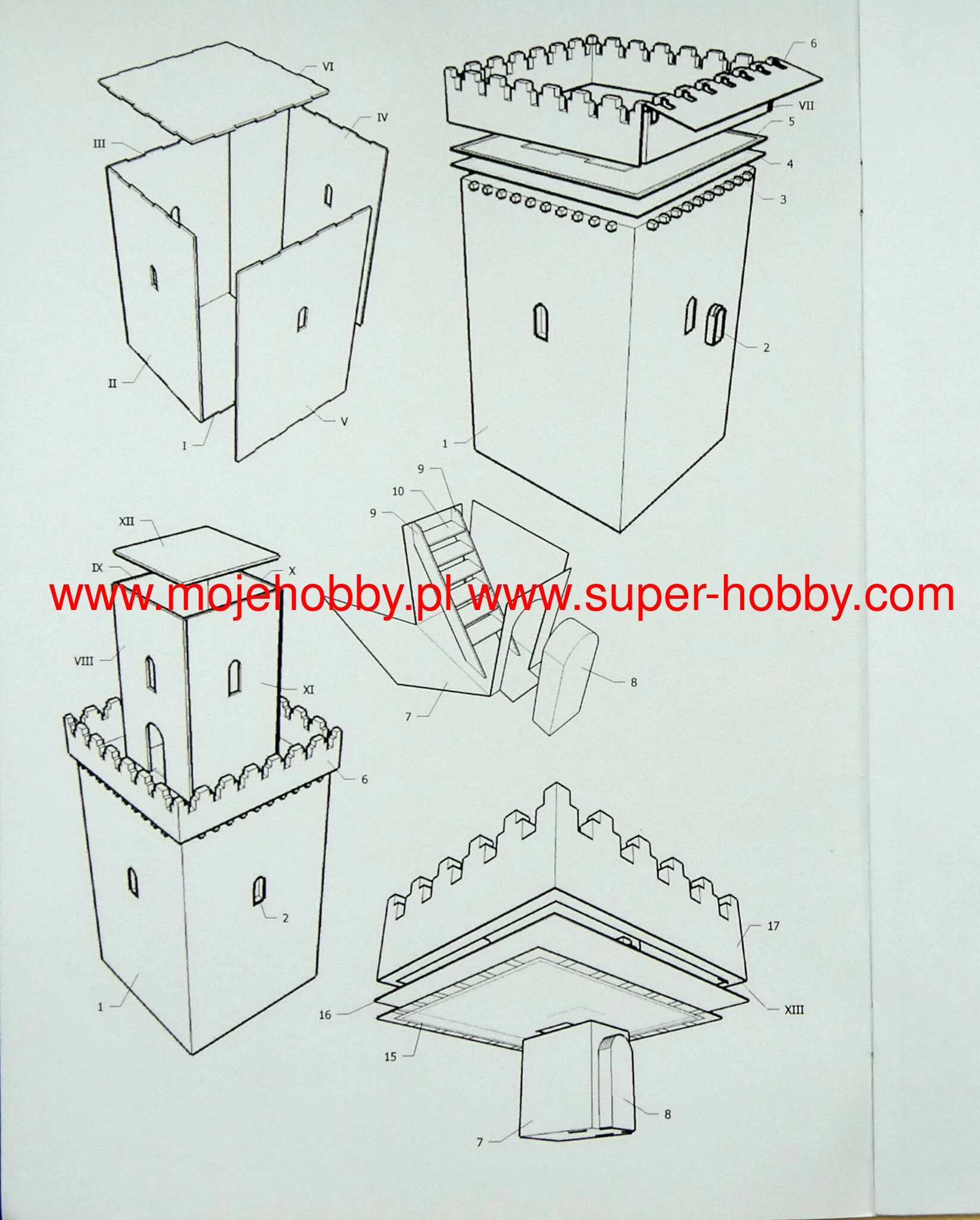 Świat Z Kartonu SC022 Wieża W Stylu Arabskim. Do łączenia Z Murem. - Image 4
