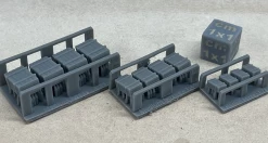 EMP3D 72040525 Skrzynie Drewniane Proste - Typ 1 - średnie - 4 Sztuki