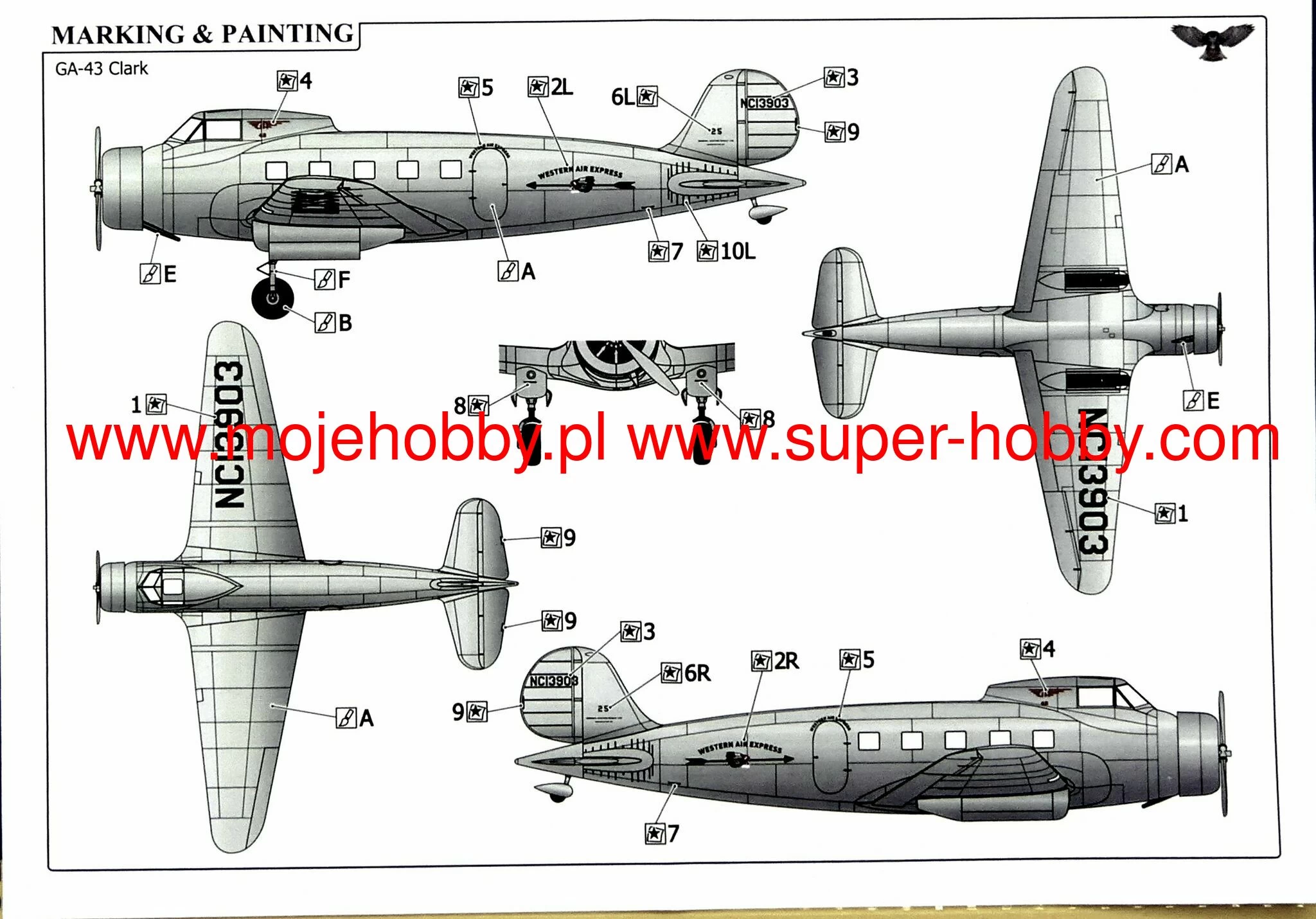 SOVA-M 72030 General Aviation Ga-43 Clark Western Air Express - Image 9