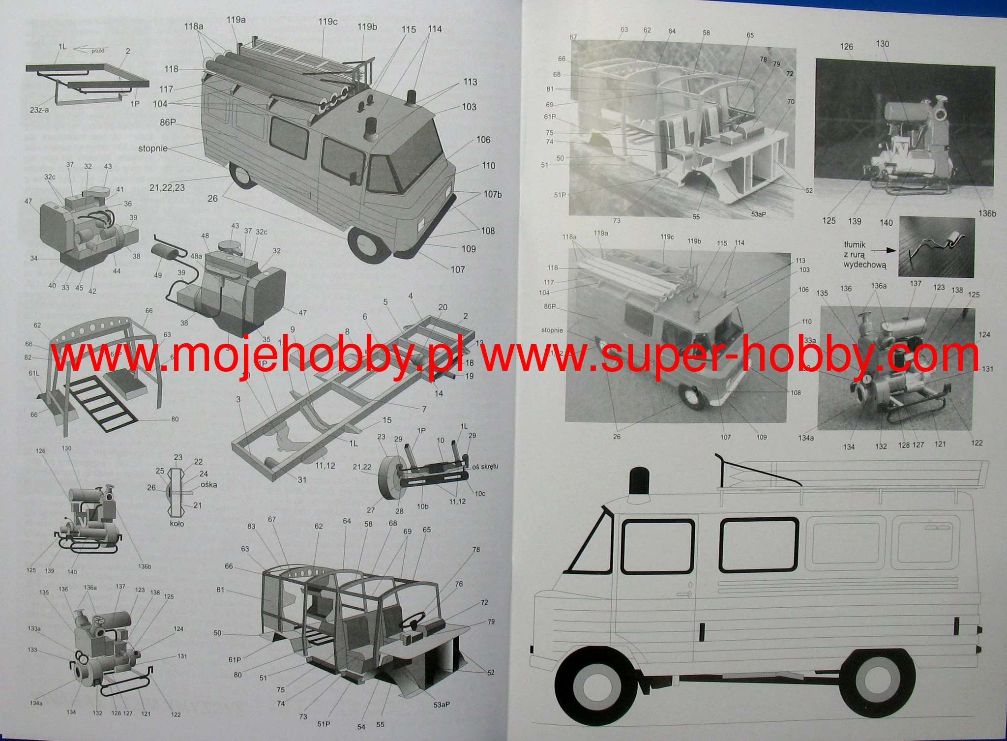 Modelik 24_07 FSC ŻUK A 15M Polski Samochód Dostawczy Z II Połowy XX Wieku (wersja Dla Straży Pożarnej) - Image 4