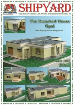 DISCONTINUED ShipYard RMH0_002 Dom Jednorodzinny "Opal" Nr7 Skala 1:87