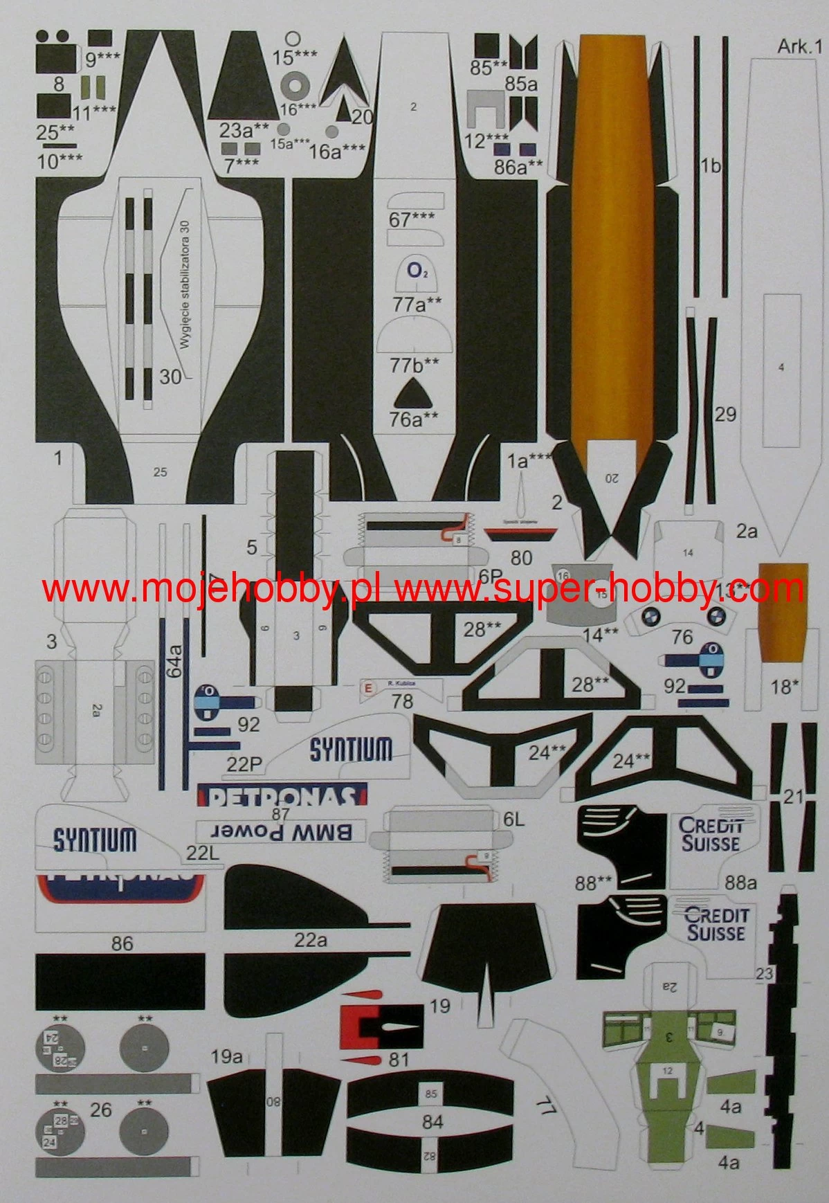 Modelik 28_08 BMW-Sauber F1.06 Niemiecki Samoch贸d Formuly I Z 2006 Roku (pierwszy Bolid Roberta Kubicy) - Image 5