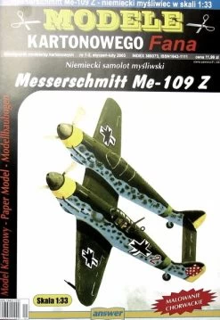 Answer MKF1-2-2003 Niemiecki Samolot Myśliwski Messerschmitt Me-109Z