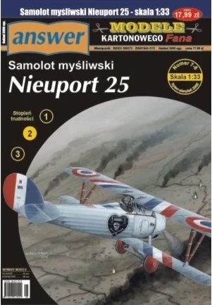 Answer MKF7-8-2006 Samolot Myśliwski Nieuport 25