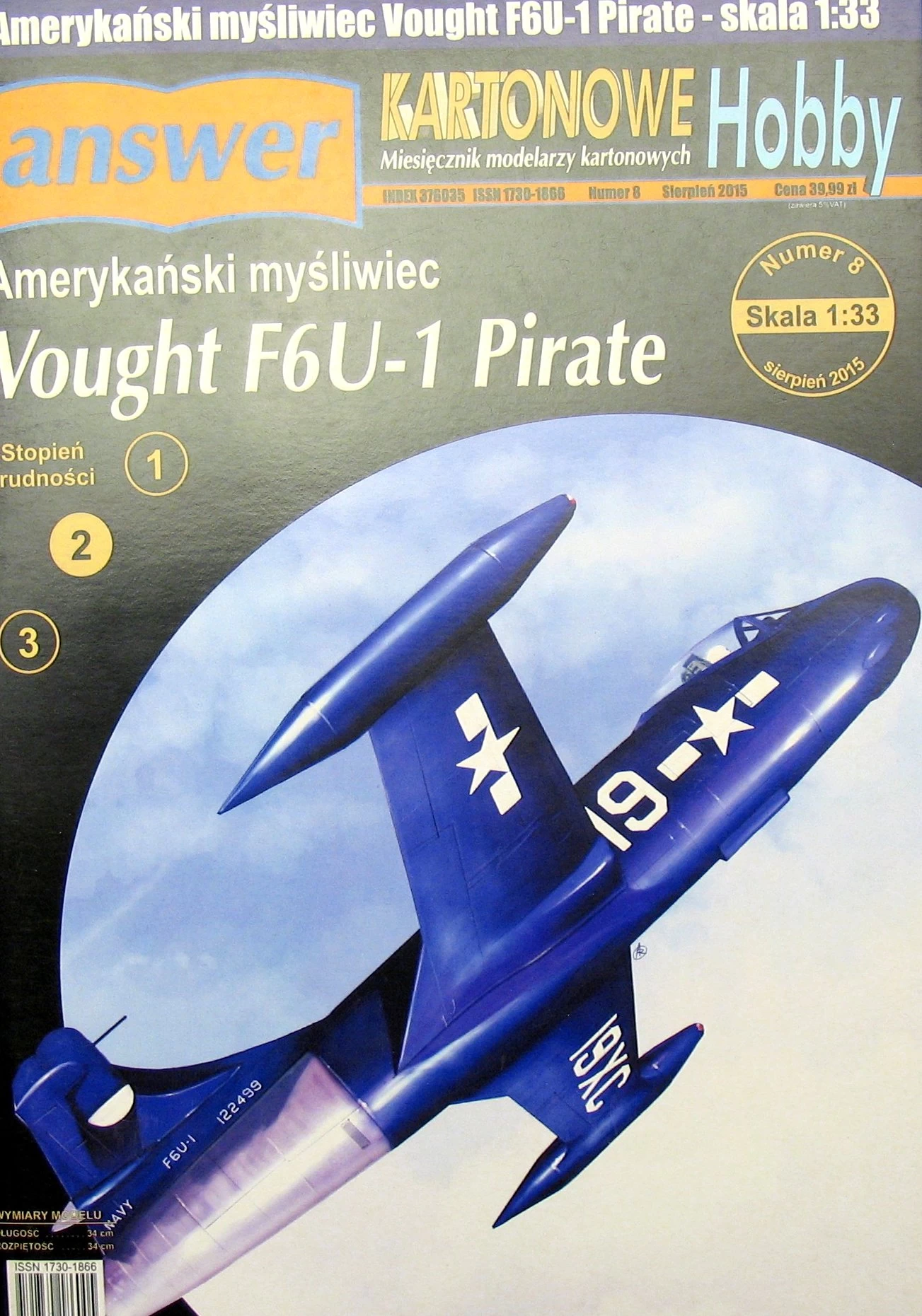 Answer KH8-2015 Amerykański Myśliwiec Vought F6U-1 Pirate - Image 2